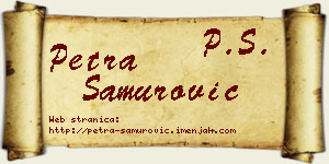 Petra Samurović vizit kartica